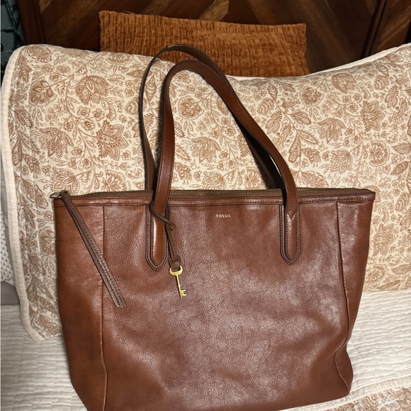 Fossil Cognac Sydney Tote Bag (Large) - Picture 5 of 10